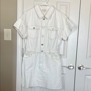 White Denim Dress